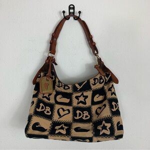 Dooney & Bourke Tan and Black Patterned Bag